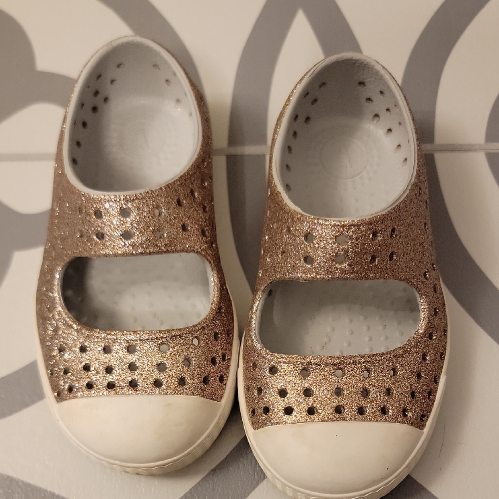 Native Shoes Brown and White Sandals